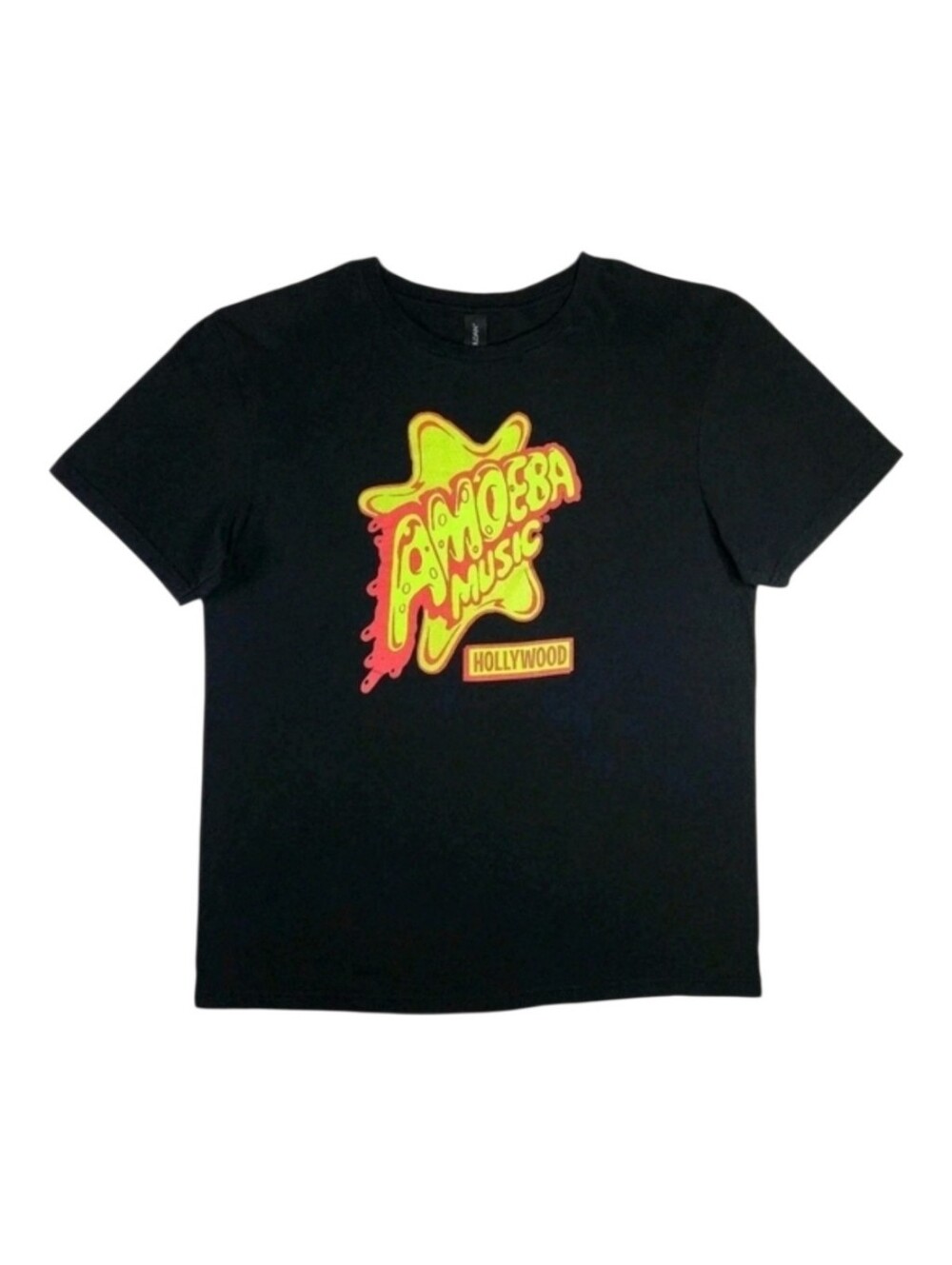 AMOEBA MUSIC HOLLYWOOD Record Store Graphic Tee Black Medium Retro Travel Shirt